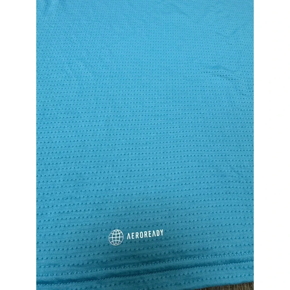 Adidas Aeroready ATL Graphic T-Shirt‎ Light Blue Red IC7625 Mens 3XL NEW